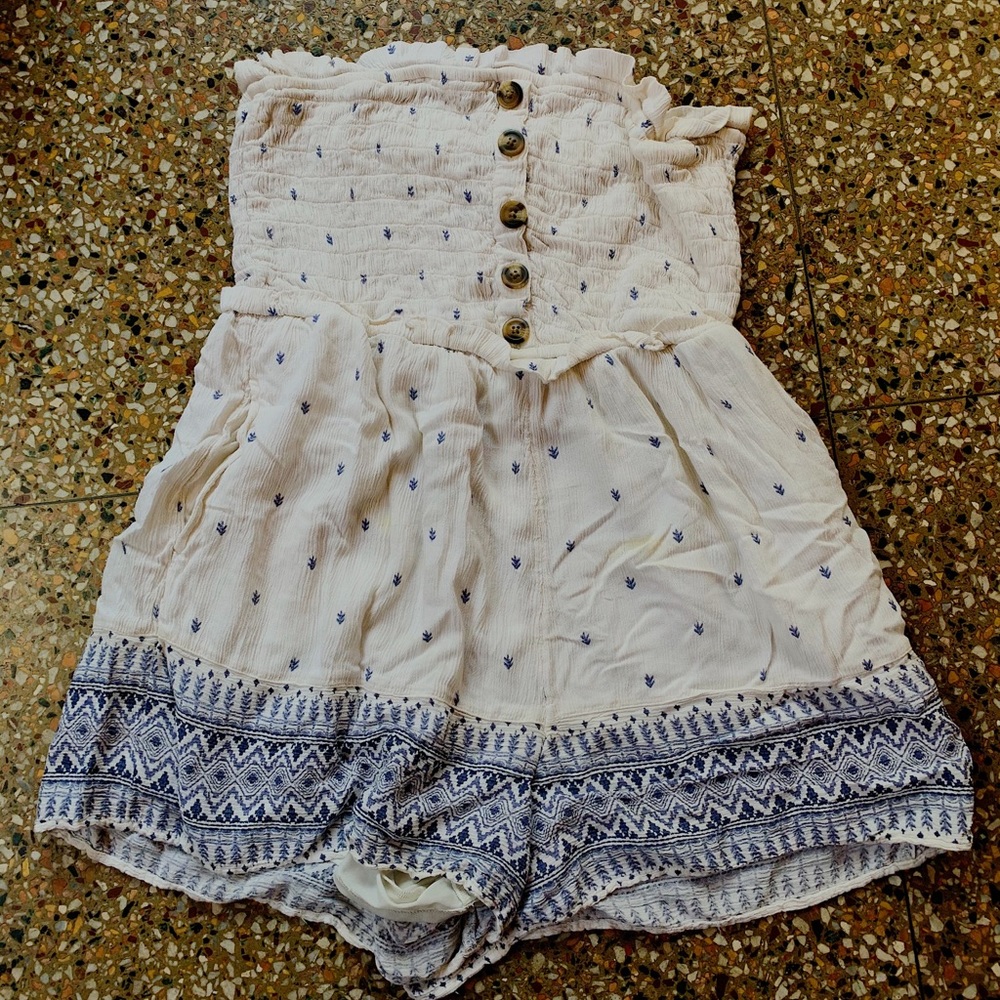 American Eagle Romper with Faux Buttons